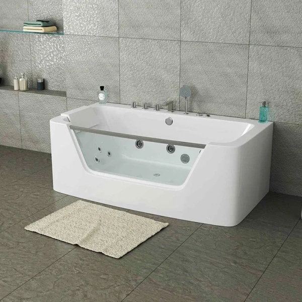 Ванна акриловая Grossman 150x85 см гидромассажная GR-15085-1 (детальная фотография), современныe, hi-tech