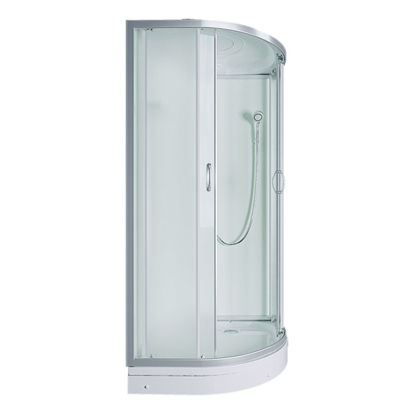 Душевая кабина Erlit Comfort ER3508P-C 80х80 см с крышей (детальная фотография), угловые, недорогие, для дачи, без гидромассажа, c тропическим душем, с вентиляцией, с крышей, маленькие