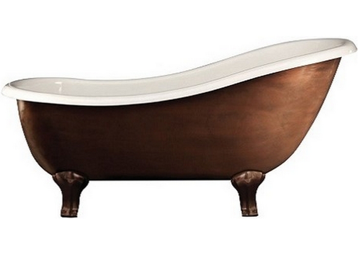 Ванна чугунная, цвет состаренная медь, ножки Deco, Devon&Devon Regina Copper Effect 2MRREGINAVARPD (детальная фотография)