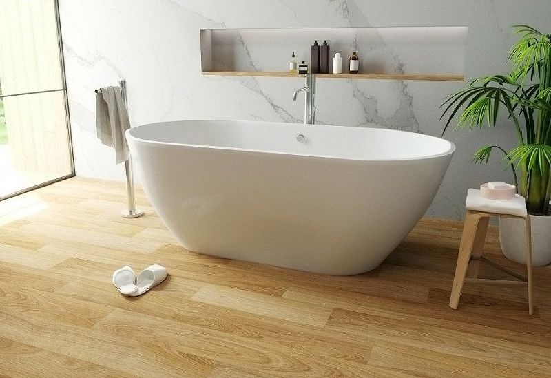 Ванна из литьевого мрамора Эстет Майами 160x75 см белая глянцевая ФР-00009623 (детальная фотография), 160x75 см