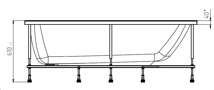 Ванна акриловая Creto Modalia 9-17080, 170 x 80, белый (детальная фотография), акриловые