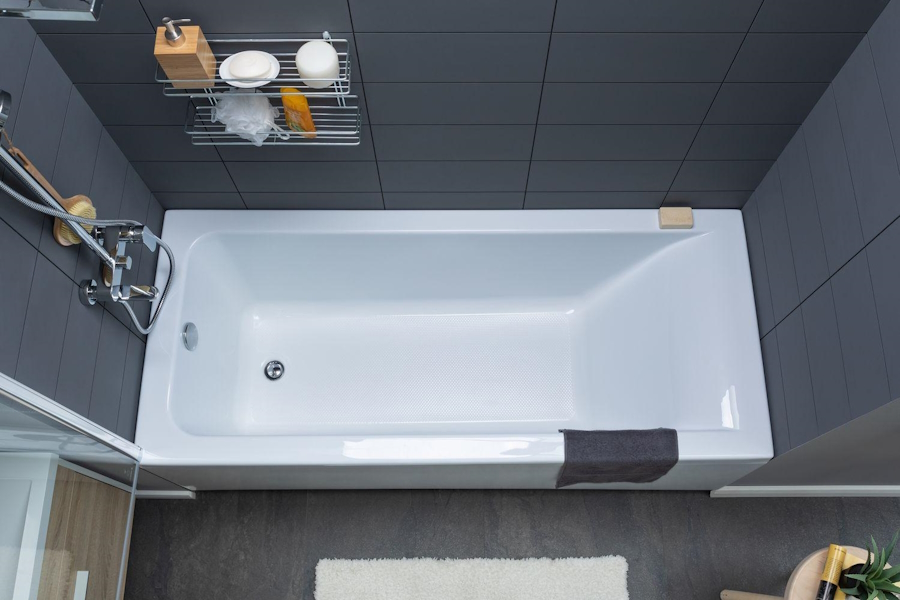 Ванна акриловая Aquanet Bright 175x75 см с каркасом 216660 (детальная фотография), белые