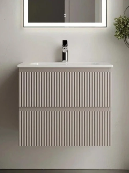 Тумба под раковину подвесная Sancos Snob R 60 см doha soft SNR60SM (детальная фотография), современная, hi-tech