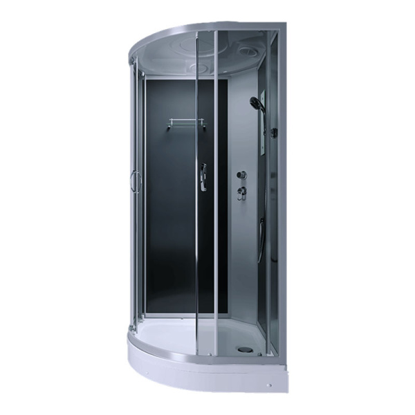 Душевая кабина Erlit Comfort 100х100 см стекло тонированное ER3510P-C4-RUS (детальная фотография), угловые, недорогие, для дачи, без гидромассажа, c тропическим душем, с крышей