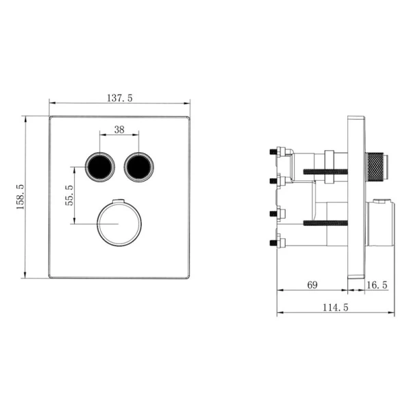 Душевой комплект Vincea Inspire встраиваемый, хром VSFW-3I21MT3CH (детальная фотография) index_1
