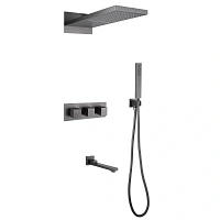 Душевой комплект Abber Daheim никель