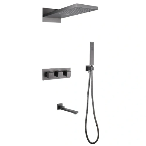 Душевой комплект Abber Daheim никель - фото 4