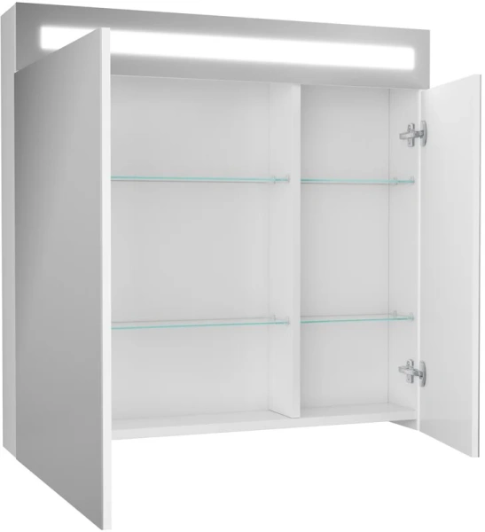 Зеркальный шкаф с подсветкой OWL 1975 Nyborg 80 см с двумя распашными дверцами OW06.07.00 (детальная фотография), 80 см