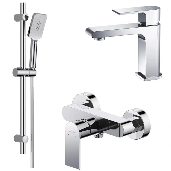 Душевой комплект Акватек Лира хром AQ1431CR (детальная фотография)