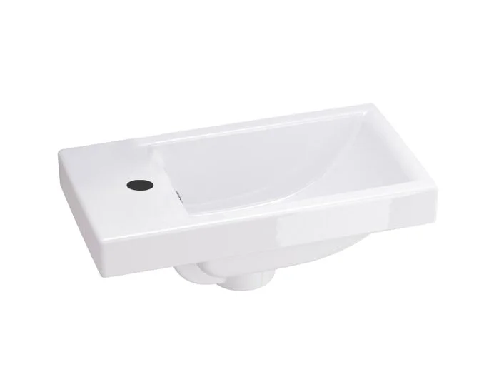 Тумба с раковиной подвесная IDDIS Torr 40 см полки слева TOR40W1i95K (детальная фотография), моноблок