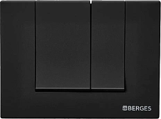 Клавиша смыва BERGES Novum S5 черная Soft Touch