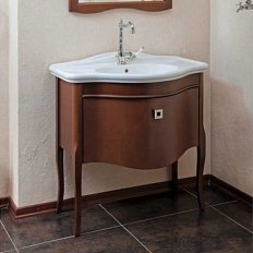 Тумба для раковины, цвет орех матовый, фурнитура хром, La Beaute Nicole