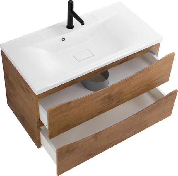 Тумба под раковину подвесная BelBagno Marino 100 см rovere nature MARINO-1000-2C-SO-RN-P (детальная фотография), подвесная, пристенная