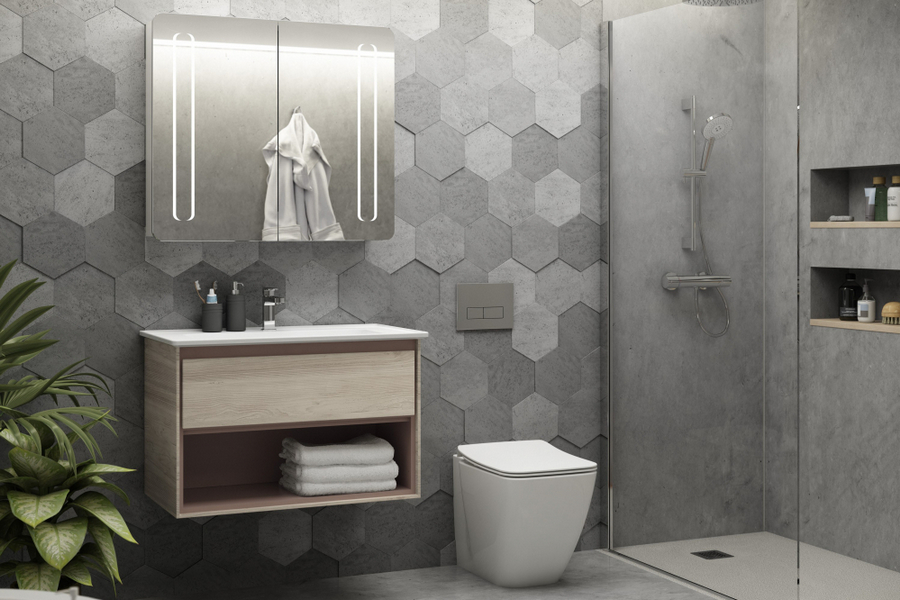 Тумба под раковину подвесная Ideal Standard Connect Air 80 см светло-коричневая E0827UK (детальная фотография), в наличии