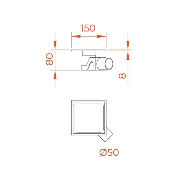 Душевой трап RGW SDR-15 см хром 60211515-01 (детальная фотография), душевой трап