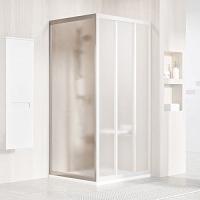 Душевая неподвижная стенка, профиль сатин, стекло грейп, Ravak Supernova APSS-90 94070U02ZG