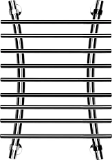 Полотенцесушитель водяной Ника Bamboo 80x40 см хром