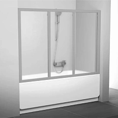 Шторка для ванны, профиль сатин, стекло грейп, Ravak AVDP3-170 40VV0U02ZG