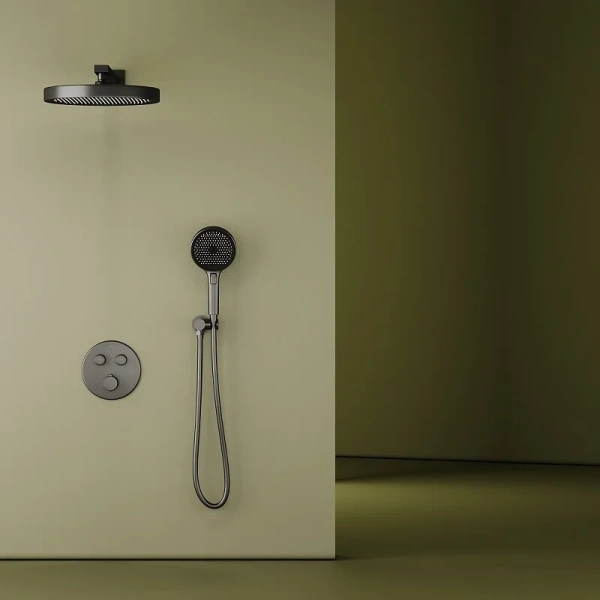 Душевой комплект Sancos Space вороненая сталь SC3006GMG (детальная фотография), душевые комплекты, наборы