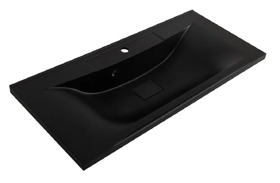 Раковина мебельная BelBagno 100 см черная BB1000/445-LV-ART-PR-NERO (детальная фотография)