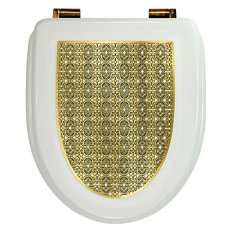 Крышка-сидение с микролифтом Migliore Milady фурнитура бронза