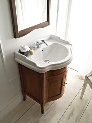 Тумба под раковину напольная Kerasan Retro 58 см noce 735140 (детальная фотография), классика, ретро