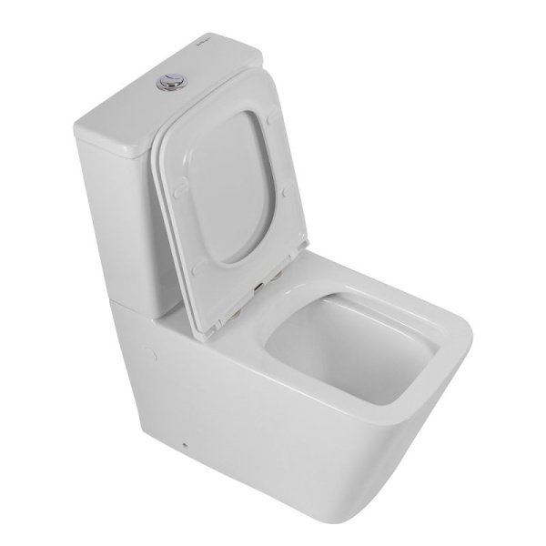 Чаша для унитаза-компакта BelBagno Ardente-R белая BB02093CPR/SC (детальная фотография), современные, hi-tech, прямоугольные