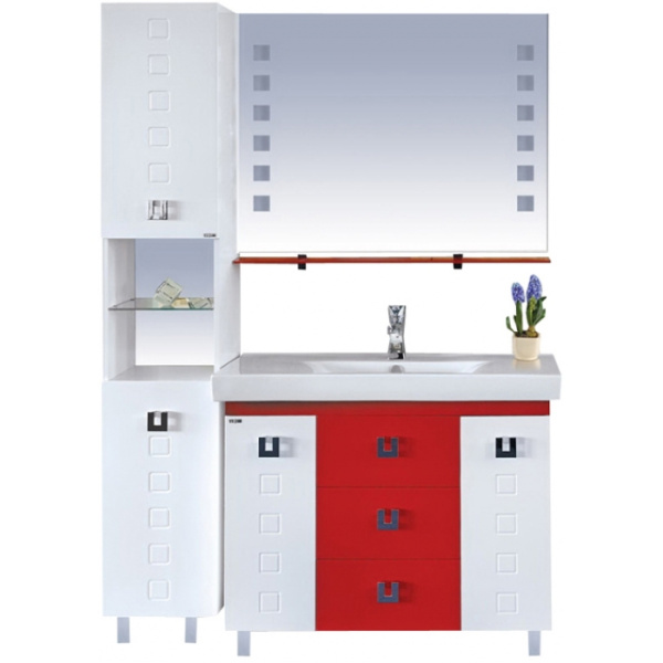 Шкаф-пенал напольный Misty Эллада 35 см белый, левый П-Элл05035-011БкЛ (детальная фотография), 35 см