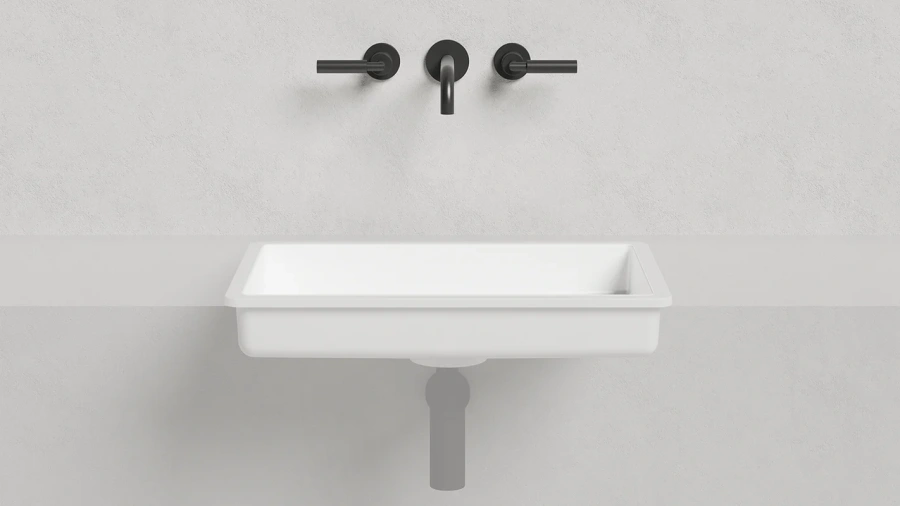 Раковина Salini Marea 14 60 см Solix белая матовая 1802214M (детальная фотография), современные, hi-tech