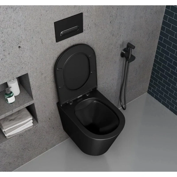 Унитаз подвесной D&K Venice черный DT1026025 (детальная фотография), черные