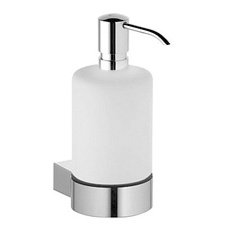 Дозатор жидкого мыла с держателем, хром, Keuco Plan