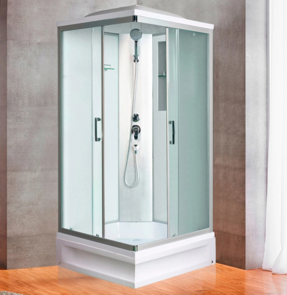 Душевая кабина River Quadro 90х90 см с поддоном QUADRO 90/24 MT (детальная фотография), квадратные