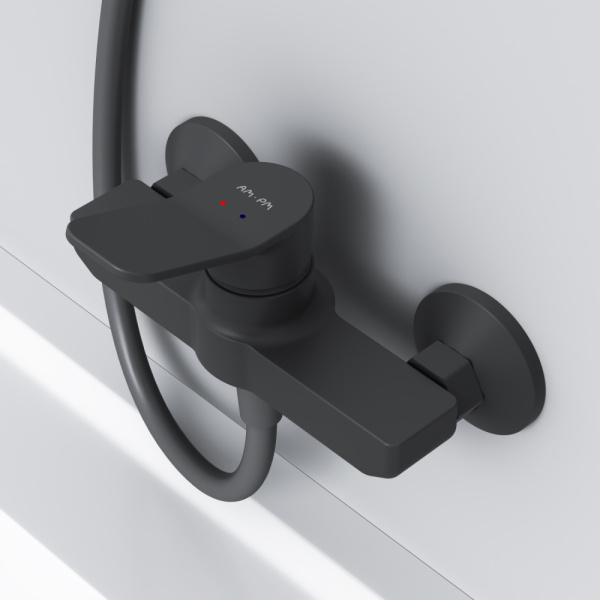 Смеситель для душа Am.Pm X-Joy черный F85A20022 (детальная фотография), современные, hi-tech