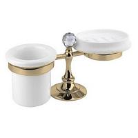 Стакан для ванной и мыльница Cezares Olimp бронза