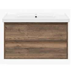 Тумба под раковину подвесная Brevita Dallas 90 см с двумя выдвижными ящиками