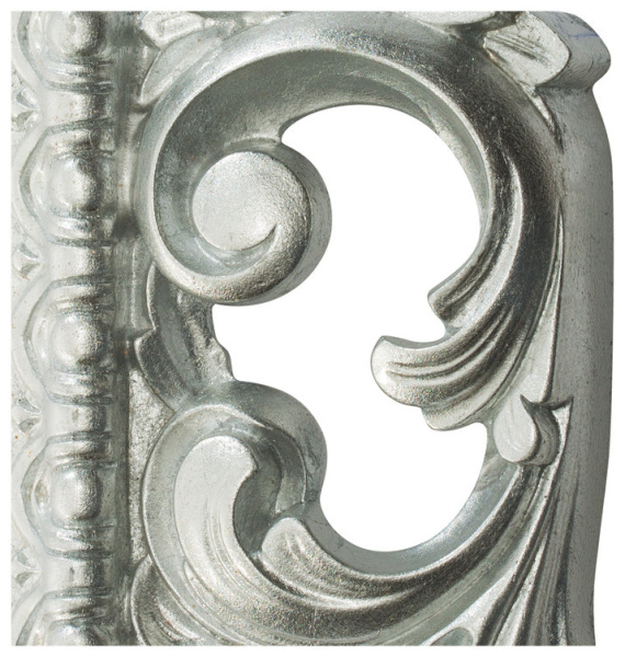 Зеркало прямоугольное с фацетом, цвет поталь серебро, Tessoro Isabella 75 TS-1021-S/L (детальная фотография), по запросу