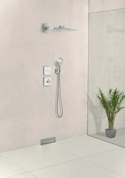 Смеситель для душа Hansgrohe ShowerSelect Highflow хром/черный 15734600 (детальная фотография), хром, черные, комбинированные