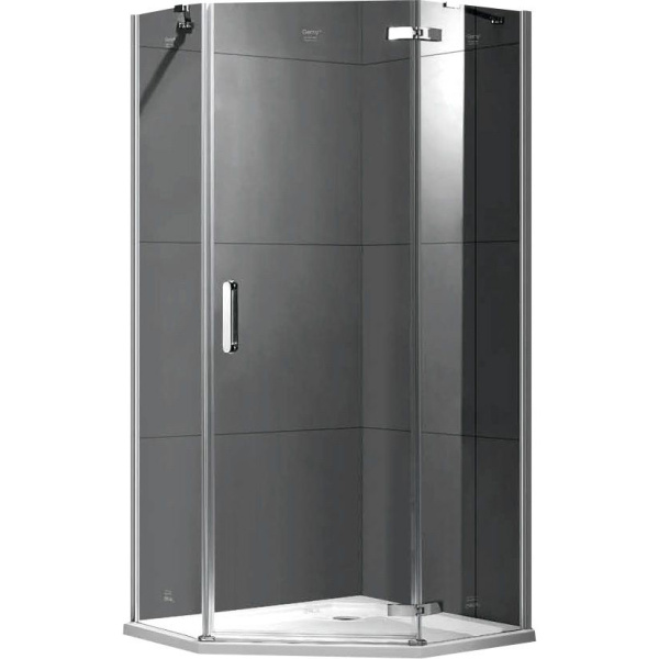 Душевой уголок Gemy Fall Tea 100х100 см профиль хром S29105 (детальная фотография)