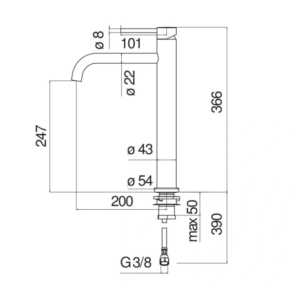 Смеситель для кухни Nobili Live хром LV00713CR (детальная фотография), для кухни