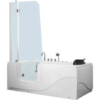 Акриловая ванна левосторонняя пристенная Gemy