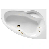 Ванна гидромассажная Excellent Newa Line 160 x 95 см, правая, белый/золото, WAEX.NEP16.LINE.GL