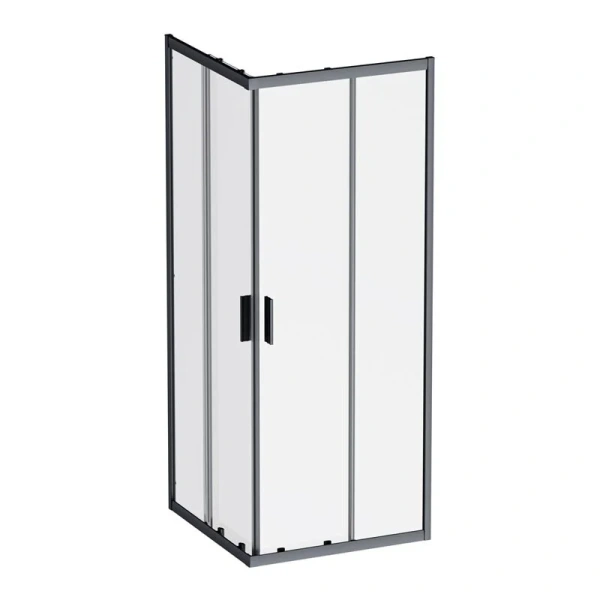 Душевой уголок Am.Pm Gem 80x80 см профиль черный W90G-403-8080-BT (детальная фотография)