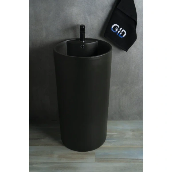 Раковина напольная GID Autonomo Nb135bg 45 см черная 81109 (детальная фотография), современные, hi-tech