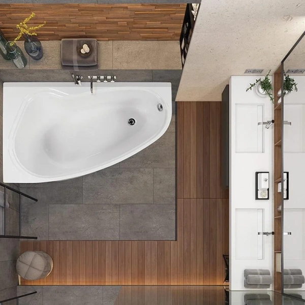 Ванна акриловая Vagnerplast Avona 150×90 см левая VPBA159AVO3LX-04 (детальная фотография), асимметричные