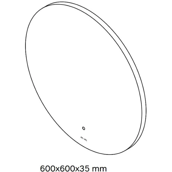 Зеркало с подсветкой Am.Pm X-Joy 60 см сенсорный выключатель Touchless M85MOX40601S (детальная фотография), в наличии