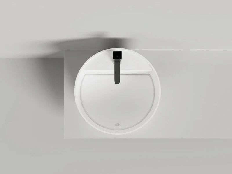 Раковина Salini Armonia Round Top 03 45 см белая матовая 130423TM (детальная фотография), 45 см