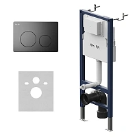 Инсталляция для унитаза Am.Pm PrimeFit с кнопкой черной матовой