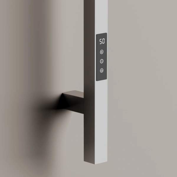 Полотенцесушитель электрический Sancos Linn 7.6x150 см хром SC13002CH (детальная фотография), вертикальные, узкие, другие