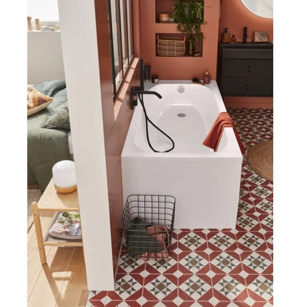 Ванна акриловая Jacob Delafon Trocadero E6D354RU-00, 170 х 75 см, цвет белый, слив-перелив в подарок (детальная фотография), 170х75