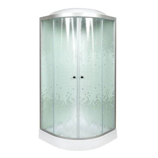 Душевая кабина Deto L 100x100 см стекло с узором L901 (детальная фотография)